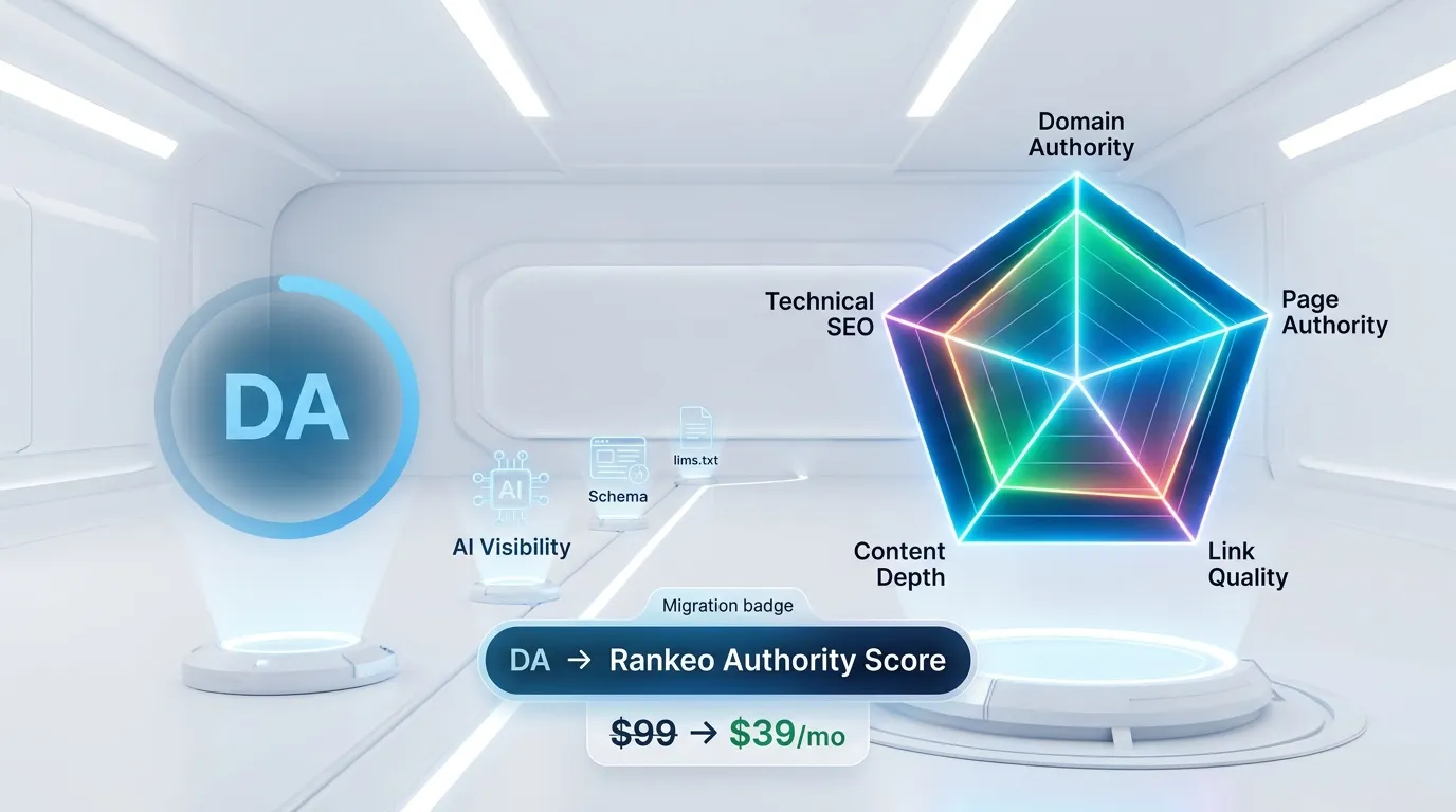 Best Moz alternative — Rankeo combines SEO audit with AI visibility tracking