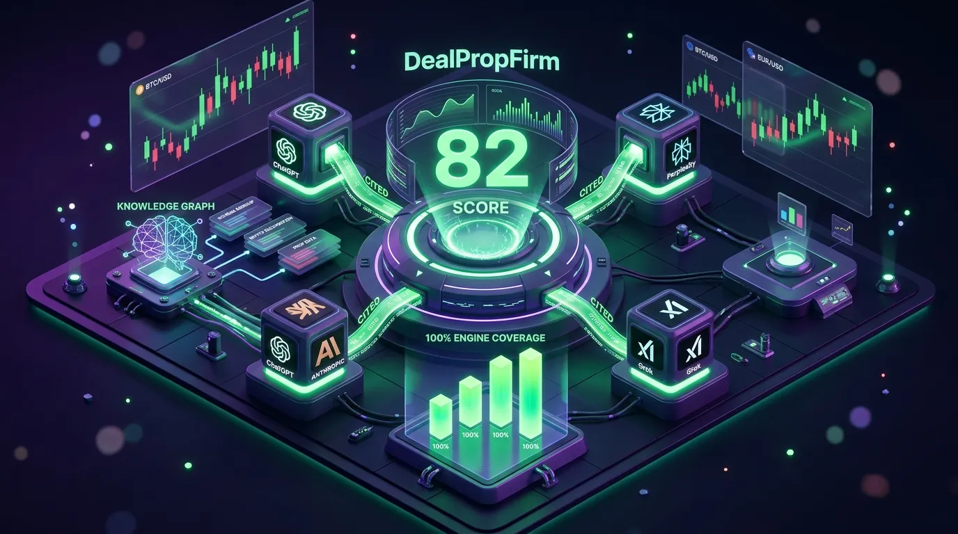 Case Study: How DealPropFirm Achieved 82/100 and 100% AI Citation Coverage (2026) — illustration