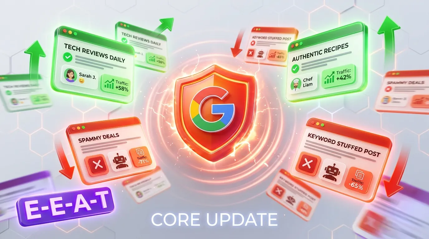 Google March 2026 Core Update: Impact, Winners & Recovery (2026) — illustration
