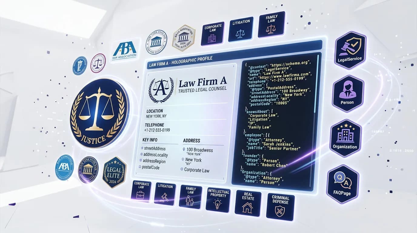 Schema markup guide for Law Firm — JSON-LD structured data setup for Google Rich Results and AI engine visibility