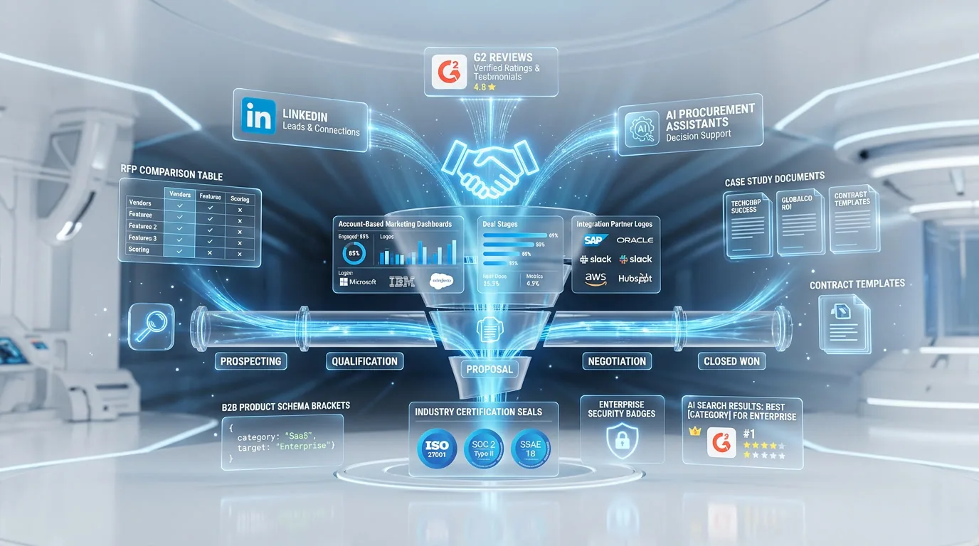 B2B SEO and AI visibility optimization with business service schema