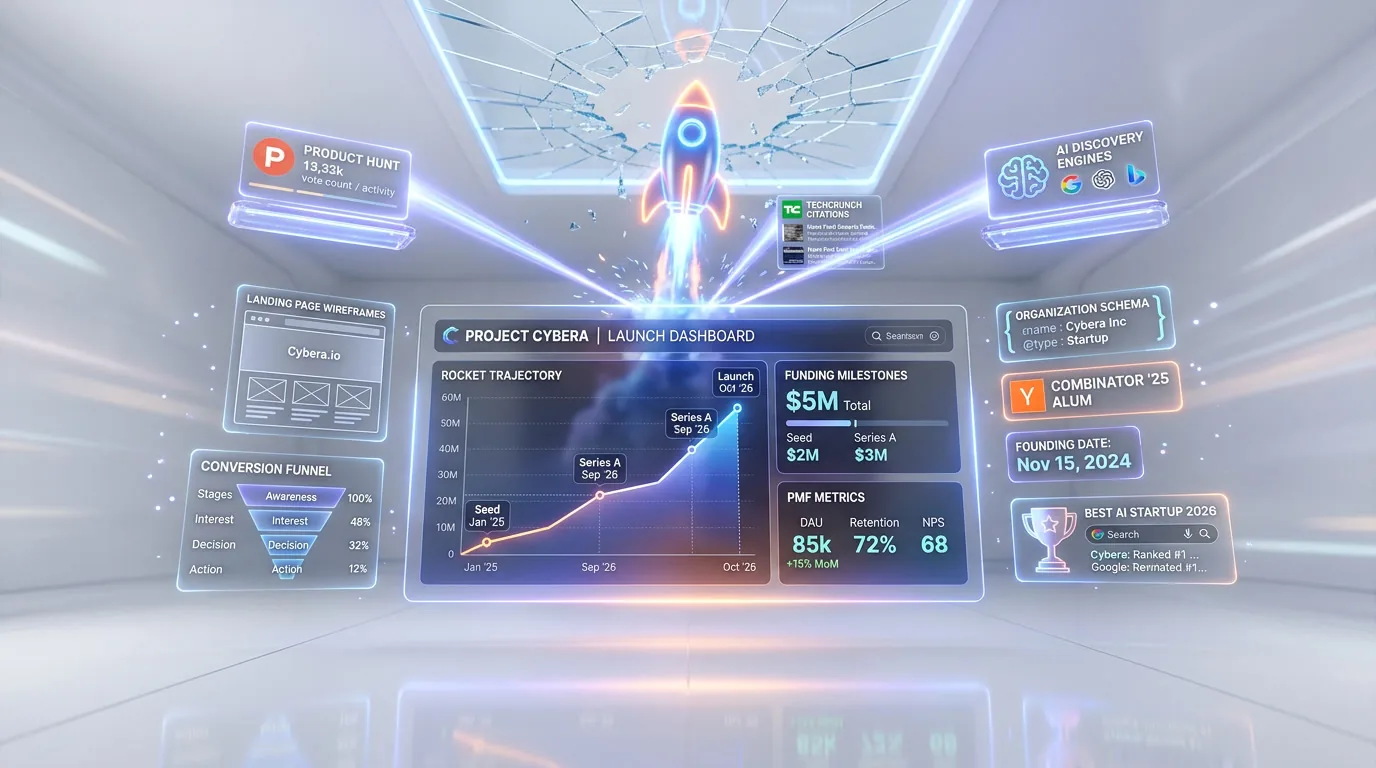 Startup SEO and AI visibility optimization with organization schema