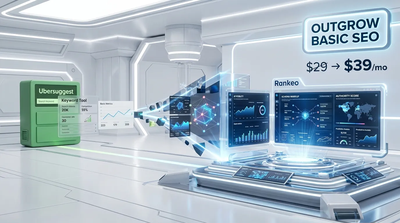 Best Ubersuggest alternative — Rankeo combines SEO audit with AI visibility tracking