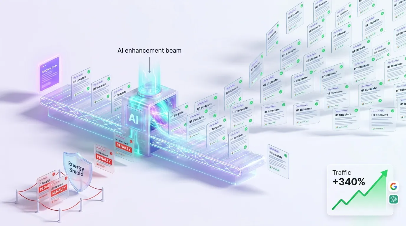 Programmatic SEO: How to Scale Content Without Getting Penalized (2026) — illustration