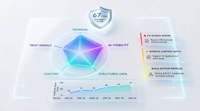 GEO radar chart showing AI engine citation tracking