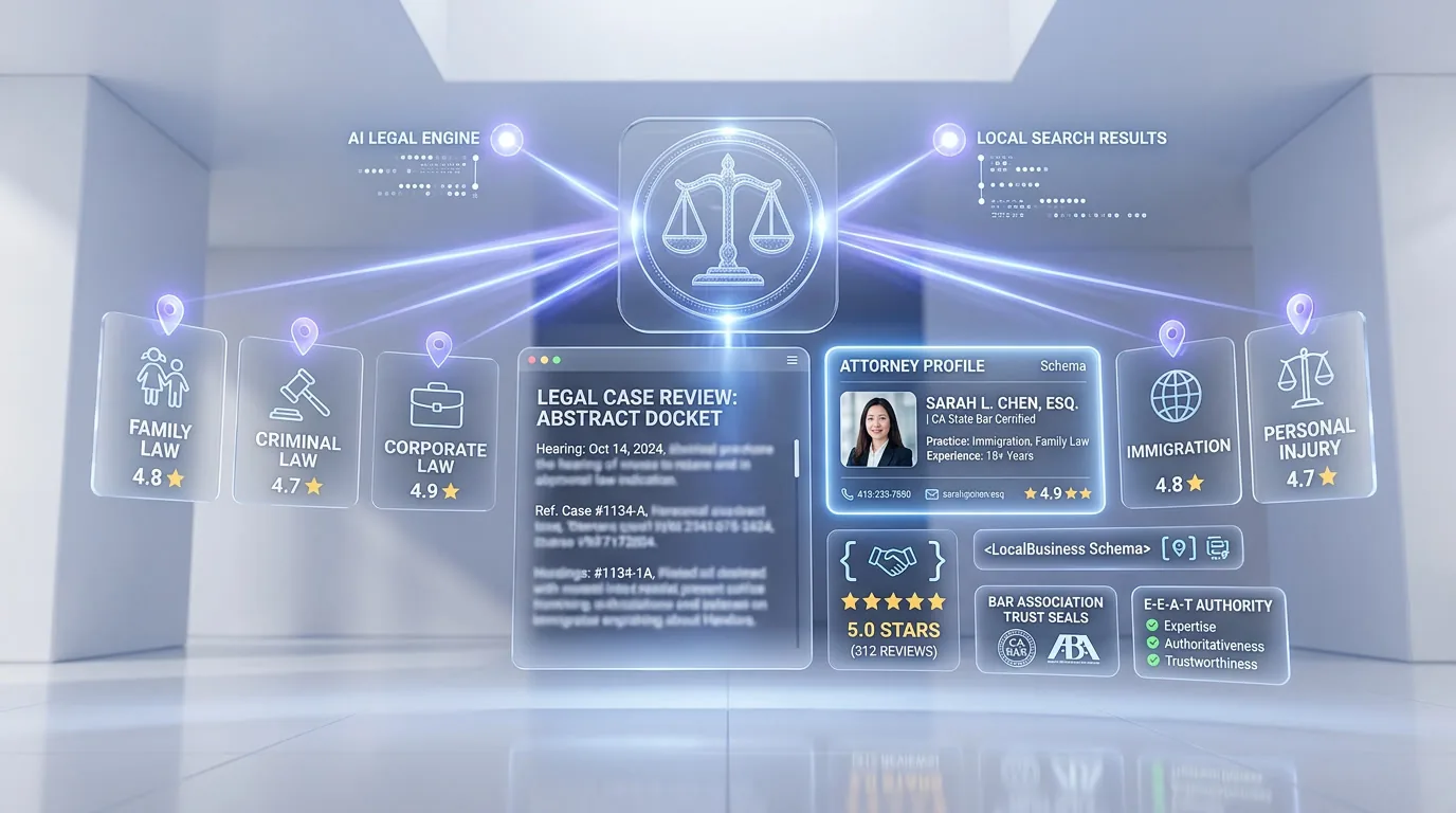 Law firm SEO and AI visibility optimization with legal schema markup